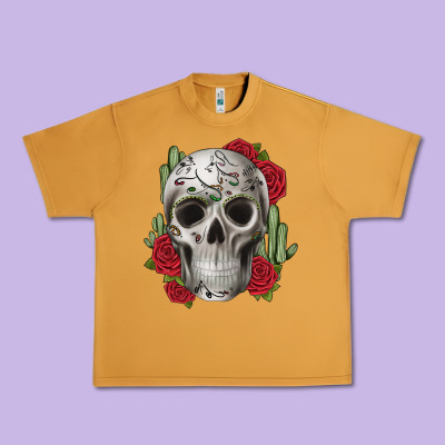 Skull Cactus Urban Heavy Tee Designed By Jahusdesignshop
