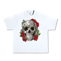 White skull cactus Urban Heavy Tee - JahusDesignShop