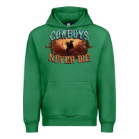 Emerald Cowboys never die Urban Hoodie - HowdyJamesFarm