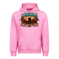 Fuchsia Pink Cowboys never die Urban Hoodie - HowdyJamesFarm