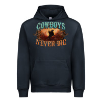 Navy Cowboys never die Urban Hoodie - HowdyJamesFarm