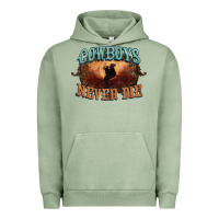 Pigment Oil Green Cowboys never die Urban Hoodie - HowdyJamesFarm