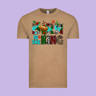 Born Is The King Vintage Tee Designed By Adodesignshop