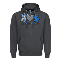 Smoke peace love autism Zipper Hoodie - MaliasSmallBusiness