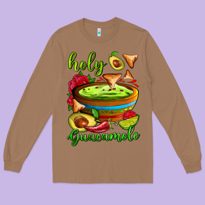 Holy Guacamole Long Sleeve Tee Designed By Adodesignshop