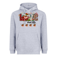 Heather Grey love christmas Heavyweight Hoodie - MaliasSmallBusiness