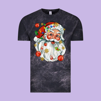 Santa With Little Christmas Vintage Tee Designed By Adodesignshop