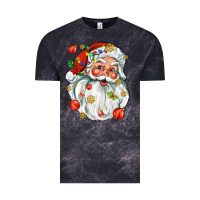 Cloud Black santa with little christmas Vintage Tee - AdoDesignShop