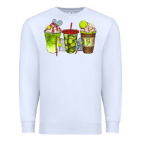 White tennis coffee cups bbs Premium Sweatshirt - BundleAndBundleShop