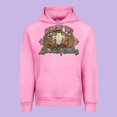 Chasin You Like A Shot Of Whiskey Bull Skull Urban Hoodie Designed By Howdyjamesfarm