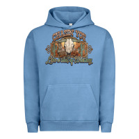 Pigment Pebble Blue Chasin you like a shot of whiskey bull skull Urban Hoodie - HowdyJamesFarm
