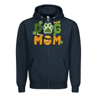 Navy st. patricks day dog mom Zipper Hoodie - MaliasSmallBusiness