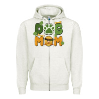 Oatmeal Heather st. patricks day dog mom Zipper Hoodie - MaliasSmallBusiness