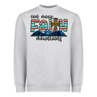 Heather Grey can move faith mountains Heavyweight Sweatshirt - CowhideDigitalArt
