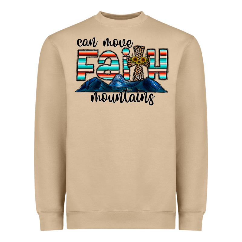 Can Move Faith Mountains Heavyweight Sweatshirt by CowhideDigitalArt | Teevron