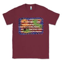 Burgundy American flag halloween background Classic Tee - JahusDesignShop