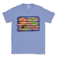 Colony Blue American flag halloween background Classic Tee - JahusDesignShop