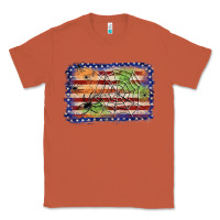 Copper American flag halloween background Classic Tee - JahusDesignShop