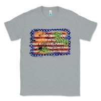 Heather Grey American flag halloween background Classic Tee - JahusDesignShop