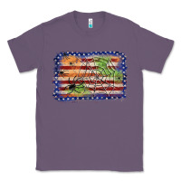 Lavender American flag halloween background Classic Tee - JahusDesignShop