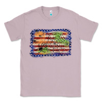 Lilac American flag halloween background Classic Tee - JahusDesignShop