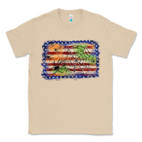 Mushroom American flag halloween background Classic Tee - JahusDesignShop
