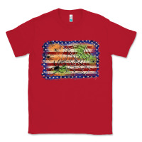 Red American flag halloween background Classic Tee - JahusDesignShop