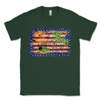 Sports Green American flag halloween background Classic Tee - JahusDesignShop