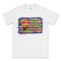 White American flag halloween background Classic Tee - JahusDesignShop