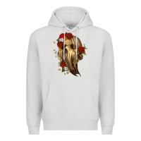 Dove Grey Ghost Skeleton Premium Hoodie - RanaPortraitStore