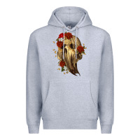 Heather Grey Ghost Skeleton Premium Hoodie - RanaPortraitStore