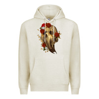Oatmeal Heather Ghost Skeleton Premium Hoodie - RanaPortraitStore