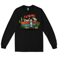 Black camping is my happy place Long Sleeve Tee - JahusDesignShop