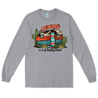 Heather Grey camping is my happy place Long Sleeve Tee - JahusDesignShop