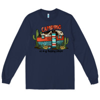 Navy camping is my happy place Long Sleeve Tee - JahusDesignShop