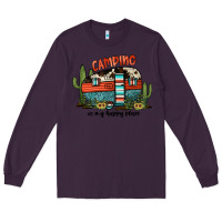 Plum camping is my happy place Long Sleeve Tee - JahusDesignShop