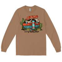 Toasted Coconut camping is my happy place Long Sleeve Tee - JahusDesignShop