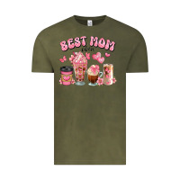 Vintage Olive best mom ever floral coffee cups Vintage Tee - JahusDesignShop