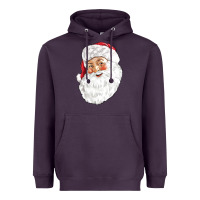 Plum Santa Heavyweight Hoodie - NancyCooperArtShop