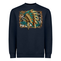 Indian Headdress With Background Heavyweight Sweatshirt | Teevron