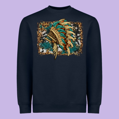 Indian Headdress With Background Heavyweight Sweatshirt Designed By Hra Design Shop