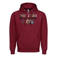 Burgundy true story he is risen Zipper Hoodie - MaliasSmallBusiness