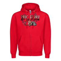 Red true story he is risen Zipper Hoodie - MaliasSmallBusiness