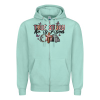 Seafoam true story he is risen Zipper Hoodie - MaliasSmallBusiness