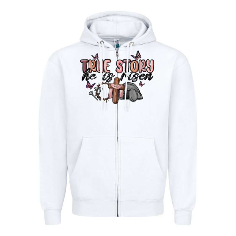 True Story He Is Risen Zipper Hoodie by MaliasSmallBusiness | Teevron