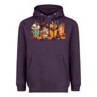 Plum give thanks coffee cups Heavyweight Hoodie - MaliasSmallBusiness