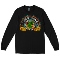 Black cactus sunflower horseshoe rainbow Long Sleeve Tee - Artiststas