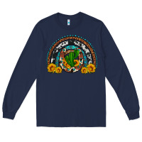 Navy cactus sunflower horseshoe rainbow Long Sleeve Tee - Artiststas