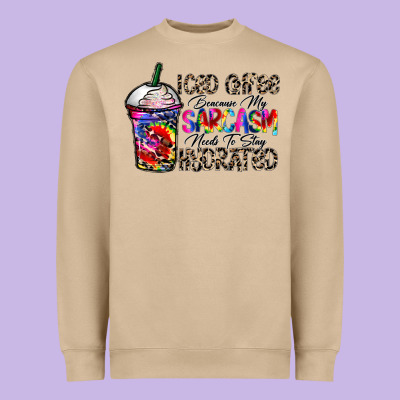 Coffee Because My Sarcasm Needs To Stay Png Heavyweight Sweatshirt Designed By Cowhidedigitalart