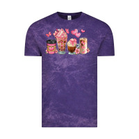Cloud Purple floral coffee cups Vintage Tee - JahusDesignShop